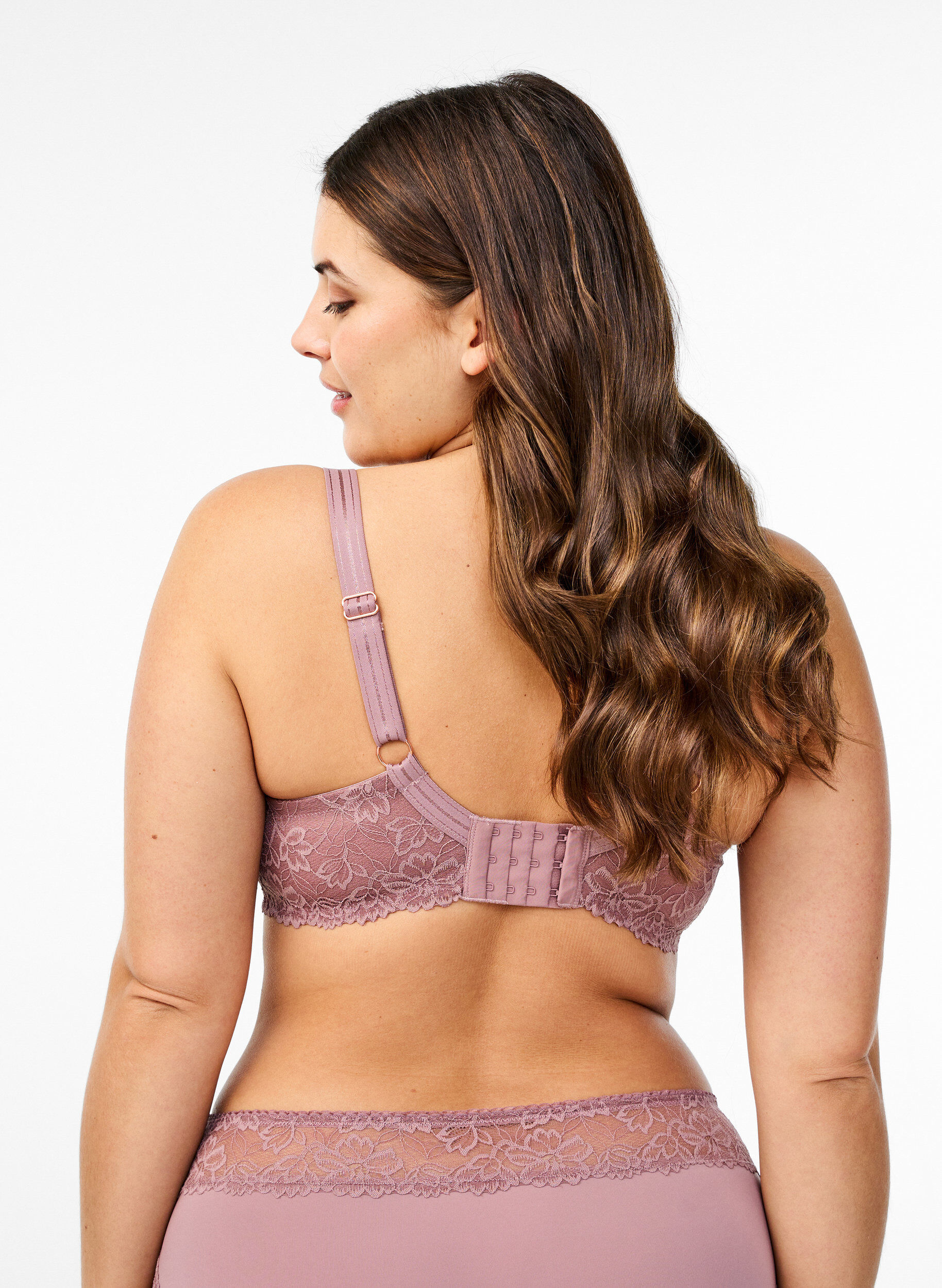 ZizziVollkommen bedeckender BH aus Mesh mit Spitze, Rot, Model image number 1