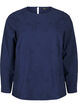 Langärmlige Bluse mit Stickereien, Blau, Packshot image number 0