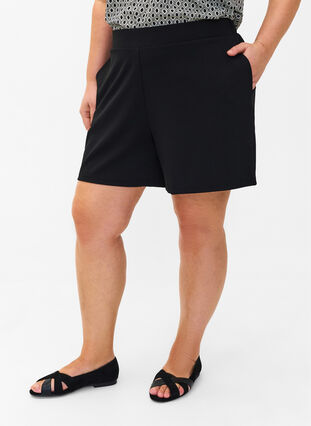 FLASH – Kurze Hosen mit lockerer Passform und Taschen, Black, Model image number 2