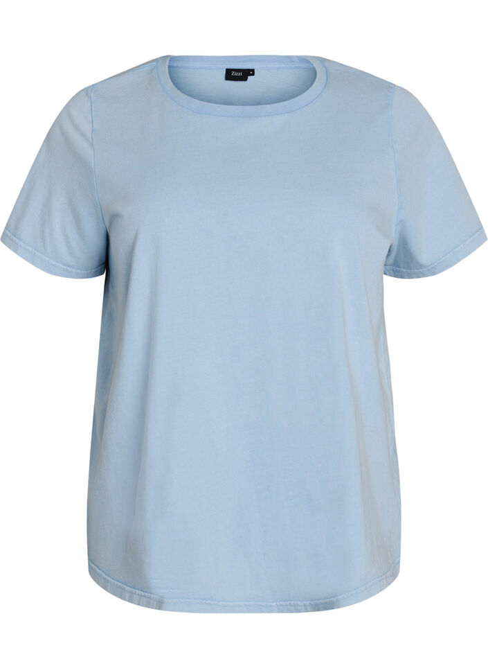 Grafik-T-Shirt aus Bio-Baumwolle, Blau, Packshot image number 0