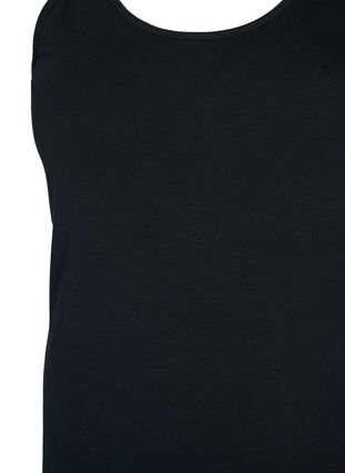Solide Farbe Grundoberteil aus Baumwolle, Black, Packshot image number 2