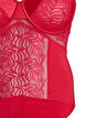Body mit Spitzen- und Satindetails, Rot, Packshot image number 2