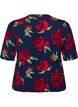 Bluse aus Viskose mit Blumenprint und Ballonform, Blau, Packshot image number 1
