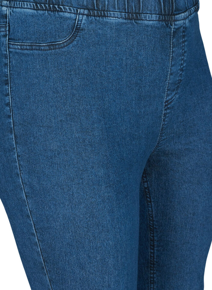 Caprihose in Baumwollmischung, Dark blue denim, Packshot image number 2