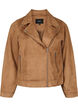 Bikerjacke aus Wildlederimitat, Toasted Coconut, Packshot image number 0