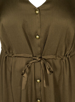 Kleid mit Knöpfen und Bindeband in der Taille, Ivy Green, Packshot image number 2