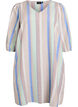 Kleid aus Leinen und Viskose mit 3/4-&Auml;rmeln, Blau, Packshot image number 0