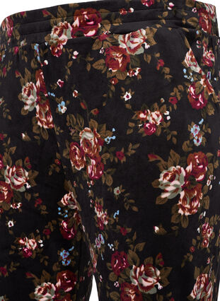 Velourshose mit Taschen und Blumenprint, Flower AOP, Packshot image number 3