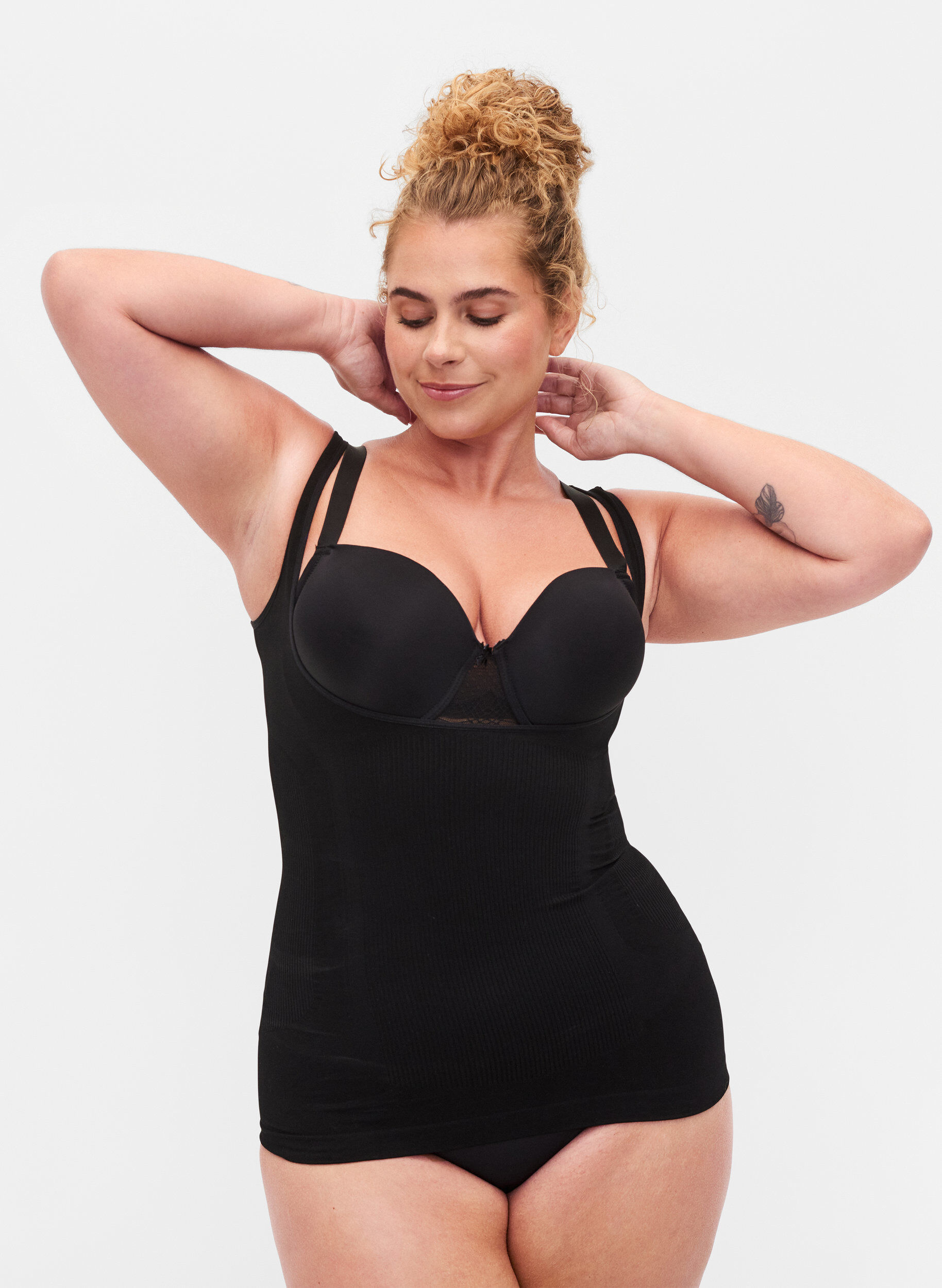 Shapewear Torsett, Schwarz, Model