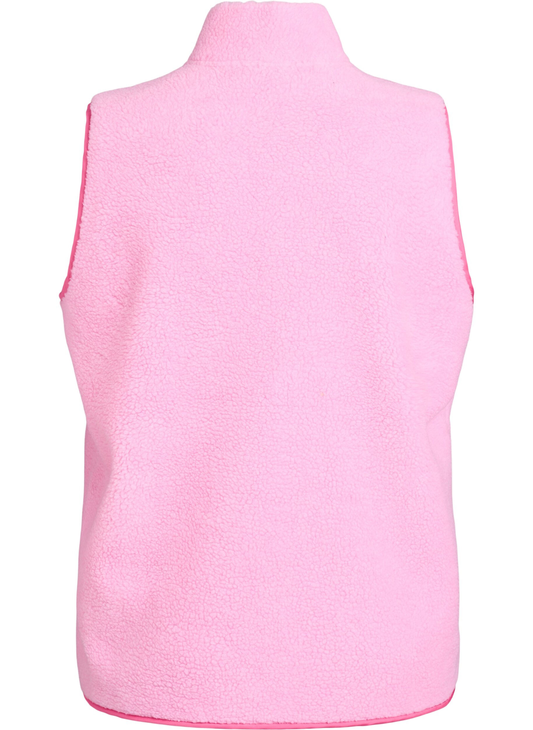 ZizziWeste aus Teddyfleece mit Rei&szlig;verschluss und Kontrastdetails, Pink, Packshot image number 1