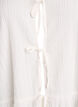 &Auml;rmellose Bluse mit Struktur und Bindeband, Vanille, Packshot image number 2