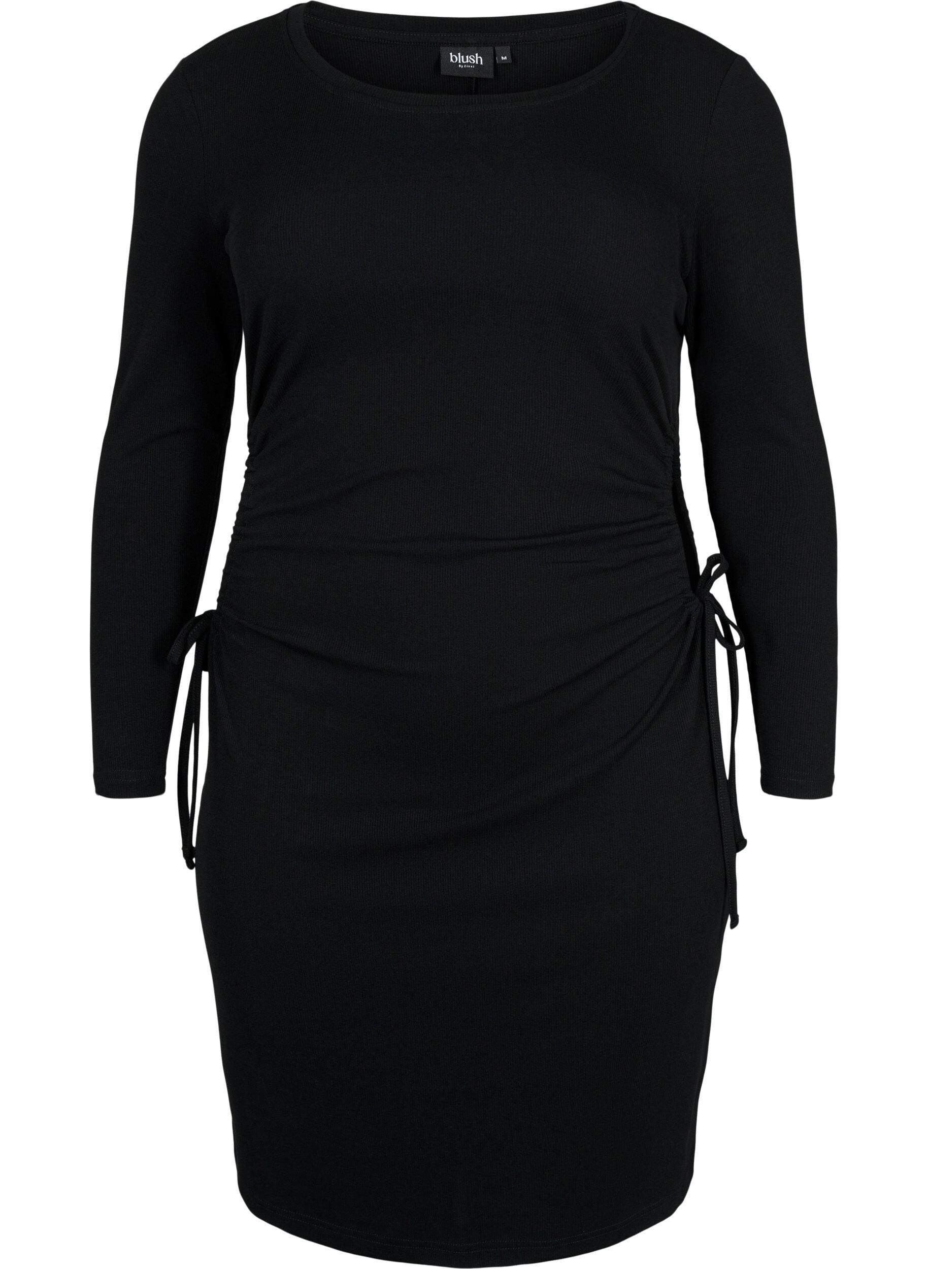 ZizziEng anliegendes Kleid mit Ausschnitt, Black, Packshot image number 0