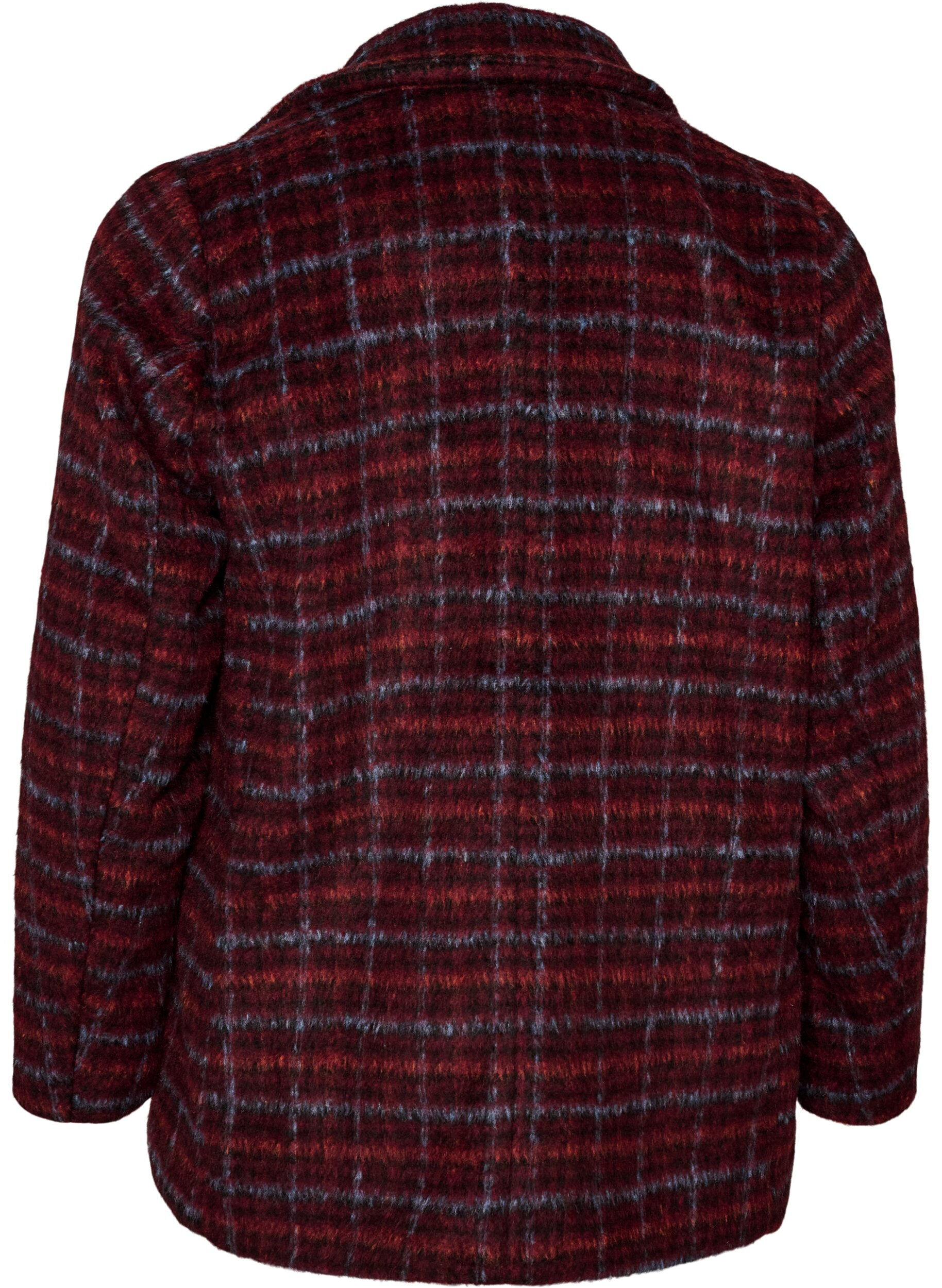 ZizziKarierte Jacke mit Taschen, Rot, Packshot image number 1