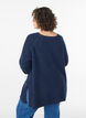 Strickpullover mit diagonalem Muster und Raglan&auml;rmeln, Blau, Model image number 2