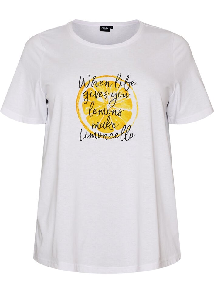 T-Shirt mit Print, Wei&szlig;, Packshot image number 0