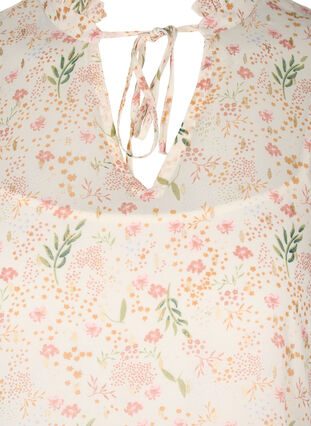 Tunika mit Blumenprint und 3/4-Ärmel, Off White Flower, Packshot image number 2