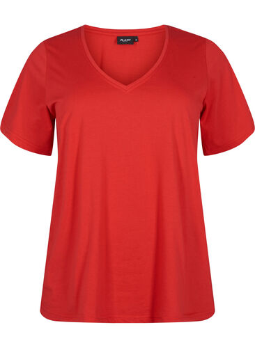 FLASH - T-Shirt mit V-Ausschnitt, High Risk Red, Packshot image number 0