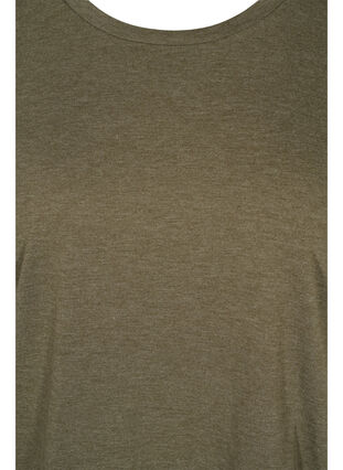 Kurzarm T-Shirt mit Lochstickerei, Ivy Green Mel., Packshot image number 2