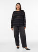 Bluse aus Spitze mit langen &Auml;rmeln, Schwarz, Model image number 1