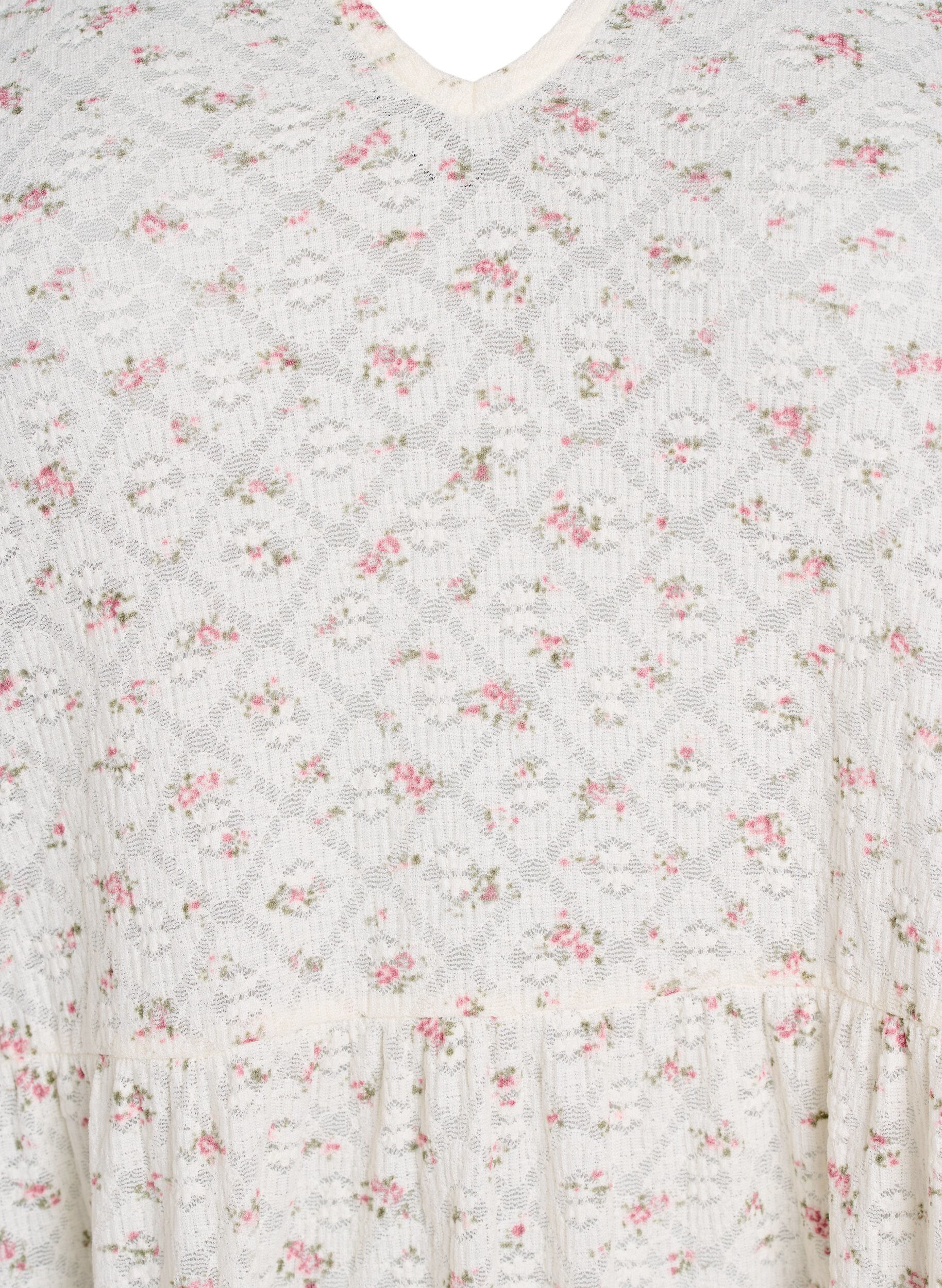 ZizziKurzes Kleid in A-Linie mit 1/2 &Auml;rmeln, Wei&szlig;, Packshot image number 2