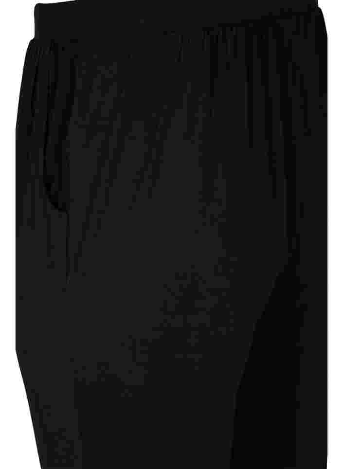Lockere Viskosehose mit Taschen, Black, Packshot image number 3
