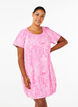 Kurzärmliges Baumwollkleid mit Paisley-Print, Pink, Model image number 0
