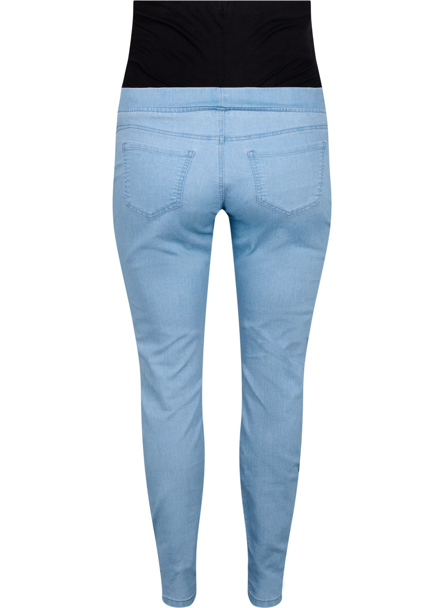 ZizziSchwangerschafts-Jeggings mit Taschen hinten, Blau, Packshot image number 1