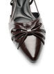 Slingback mit Schleifendetail in Lackoptik, Braun, Packshot image number 3