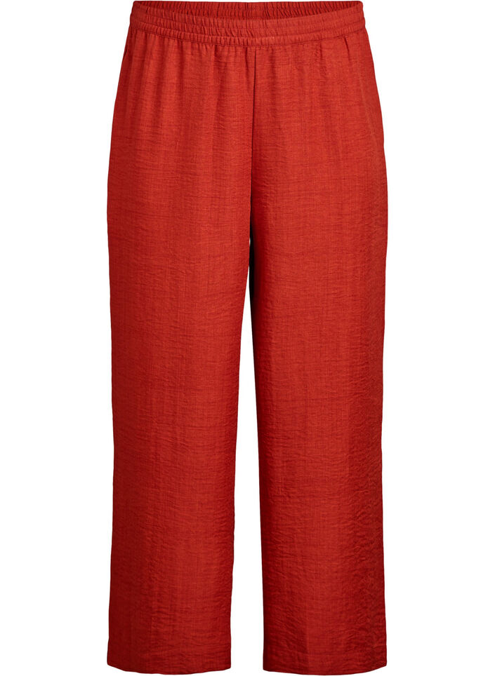 Lockere Hose mit elastischem Bund und Taschen, Rot, Packshot image number 0