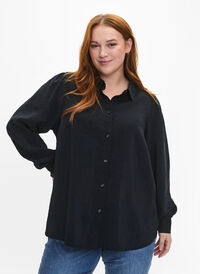 Hemd aus TENCEL™ Modal, Black, Model