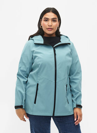 Kurze Softshell-Jacke mit Taschen, Arctic, Model image number 0