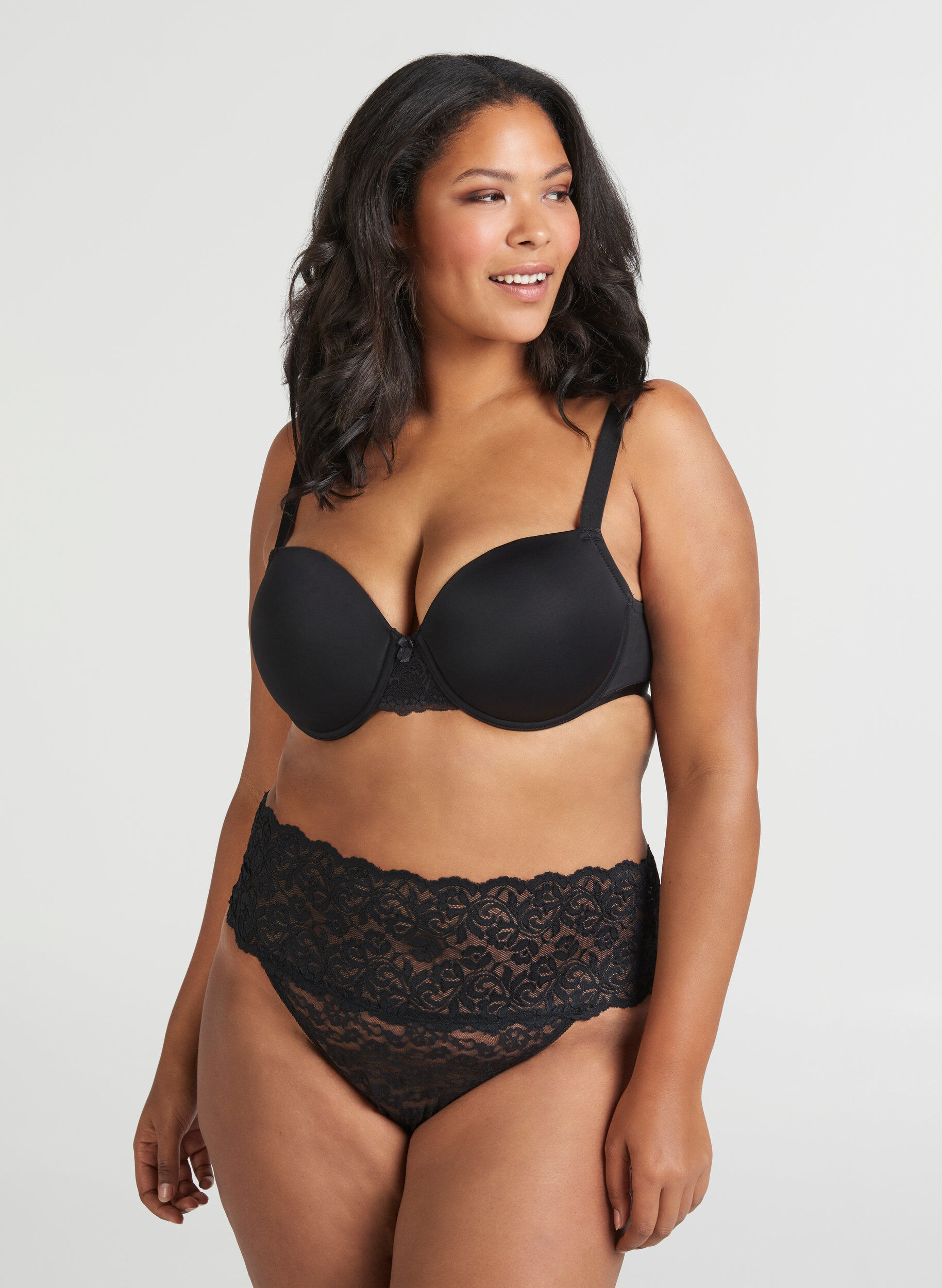 Zizzi2er-Pack G-String Slips, Schwarz, Model image number 3