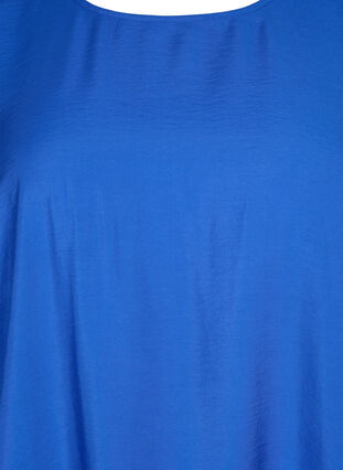 Bluse mit halblangen Ärmeln aus Viskose, Olympian Blue, Packshot image number 2