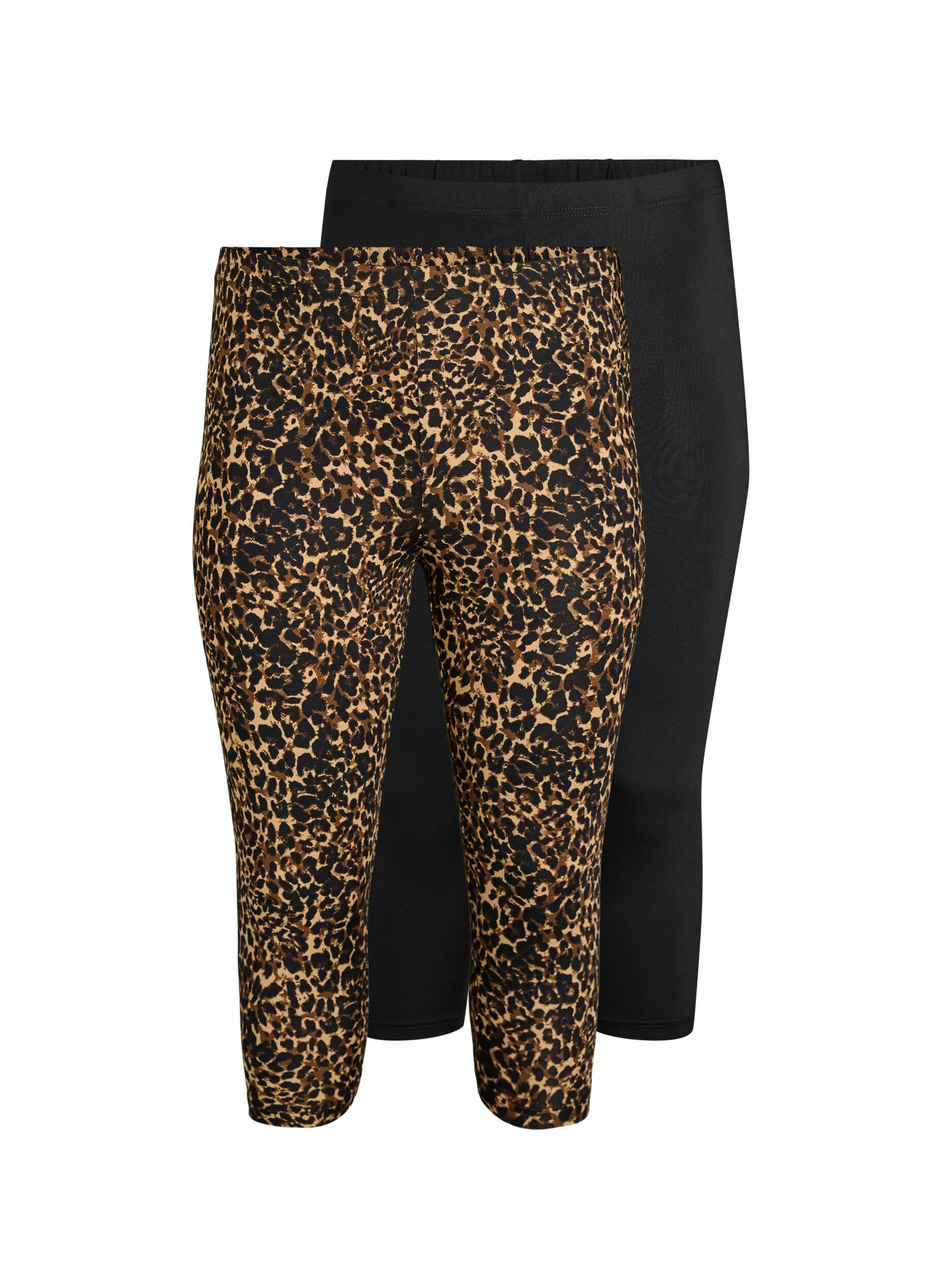 Zizzi2er-Pack 3/4-Leggings, Schwarz, Packshot image number 0