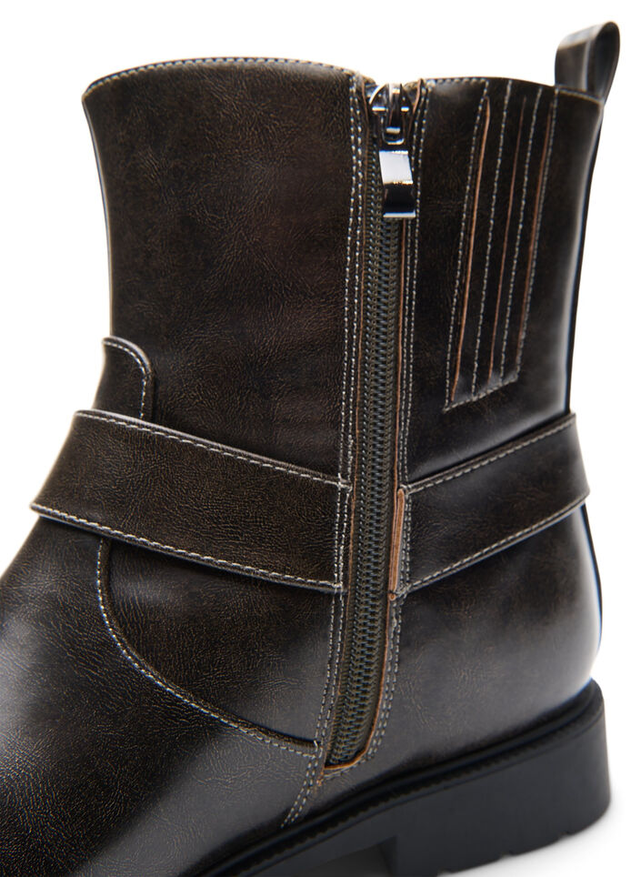 Kurzer Bikerstiefel, Braun, Packshot image number 4