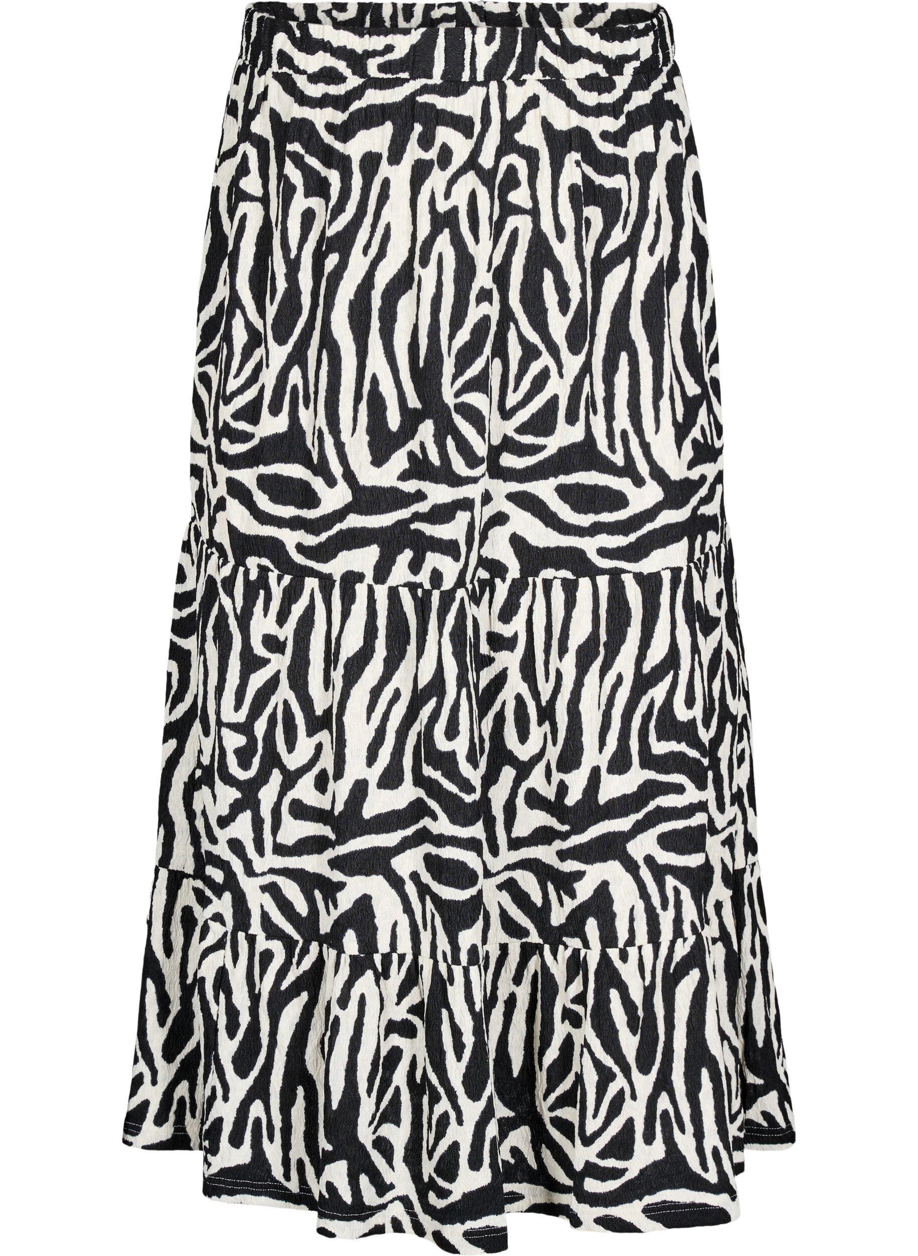 Langer Rock mit Zebraprint