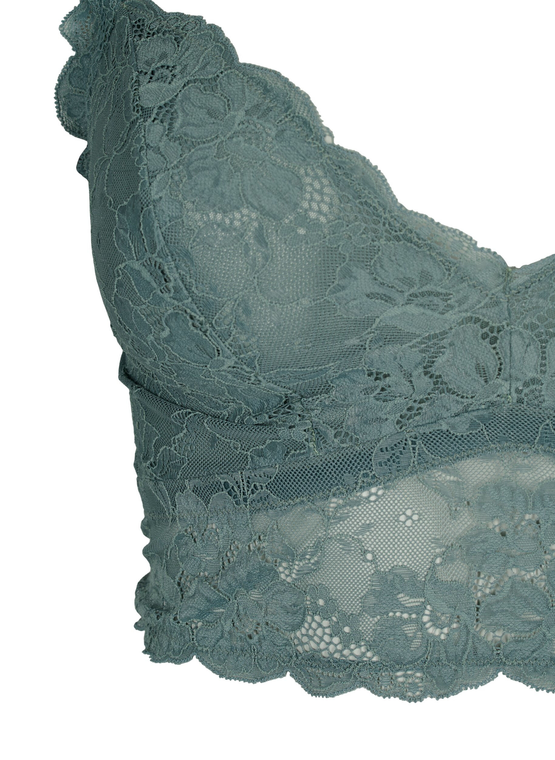 ZizziSpitzen BH ohne B&uuml;gel, Balsam Green Ass, Packshot image number 2