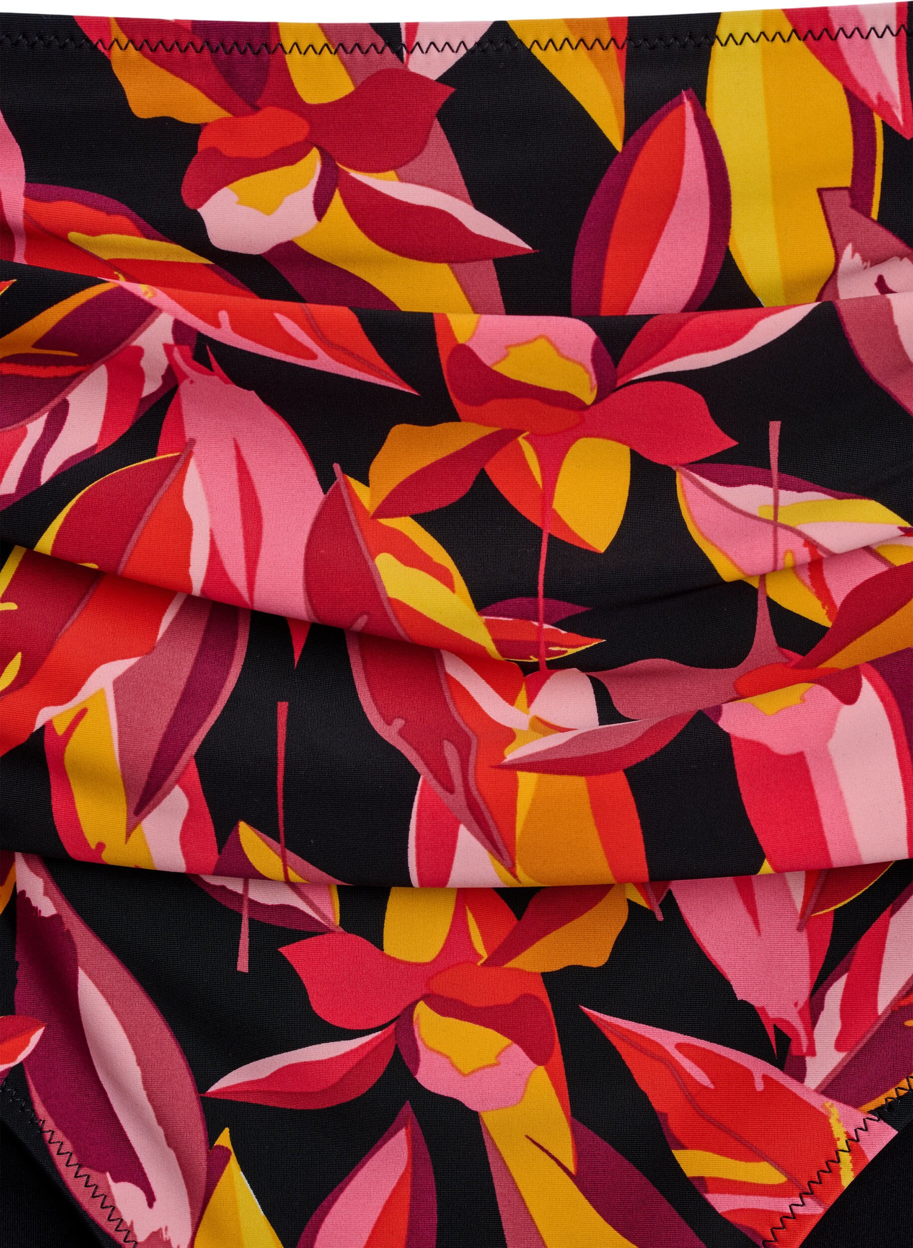 ZizziBikini-Slip mit Print und hoher Taille, Rot, Packshot image number 2