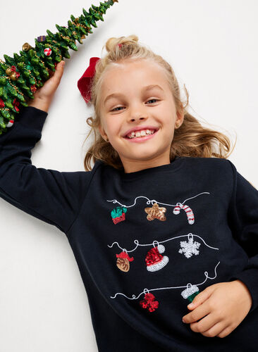 Weihnachts-Sweatshirt für Kinder, Black Decoration, Image image number 1