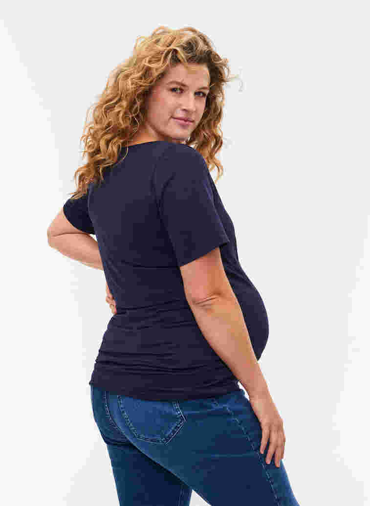 Kurzarm Schwangerschafts-T-Shirt aus Baumwolle, Night Sky, Model image number 1