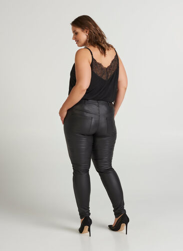 Coated Sanna Jeans, Black, Model image number 0