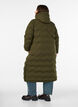 Lange Kapuzen-Steppjacke mit Wellenmuster, Gr&uuml;n, Model image number 2