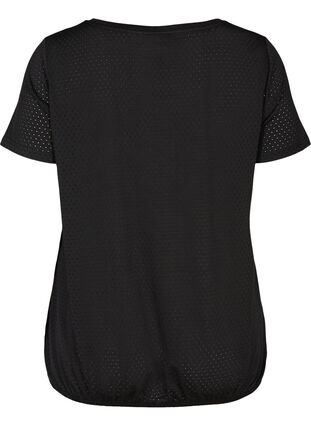 Kurzarm T-Shirt mit Struktur, Black, Packshot image number 1