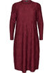 Midikleid mit gewellter Struktur und langen &Auml;rmeln, Rot, Packshot image number 0