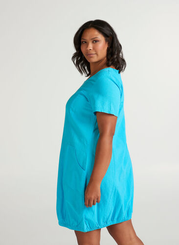Kleid mit Taschen, River Blue, Model image number 1