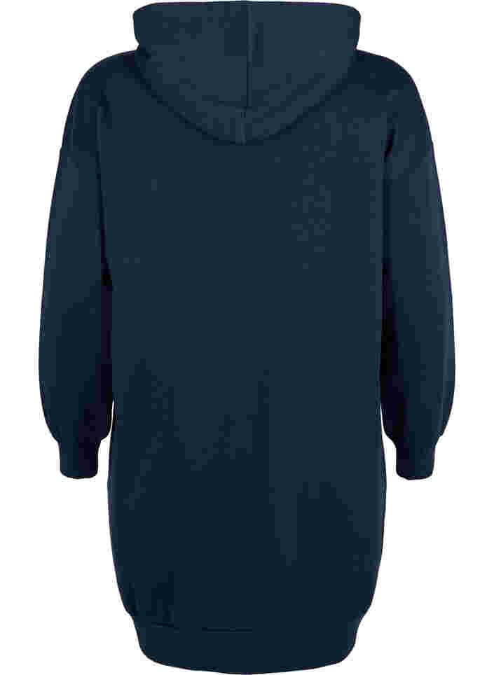 Pulloverkleid mit Kapuze und Reißverschluss, Navy Blazer, Packshot image number 1