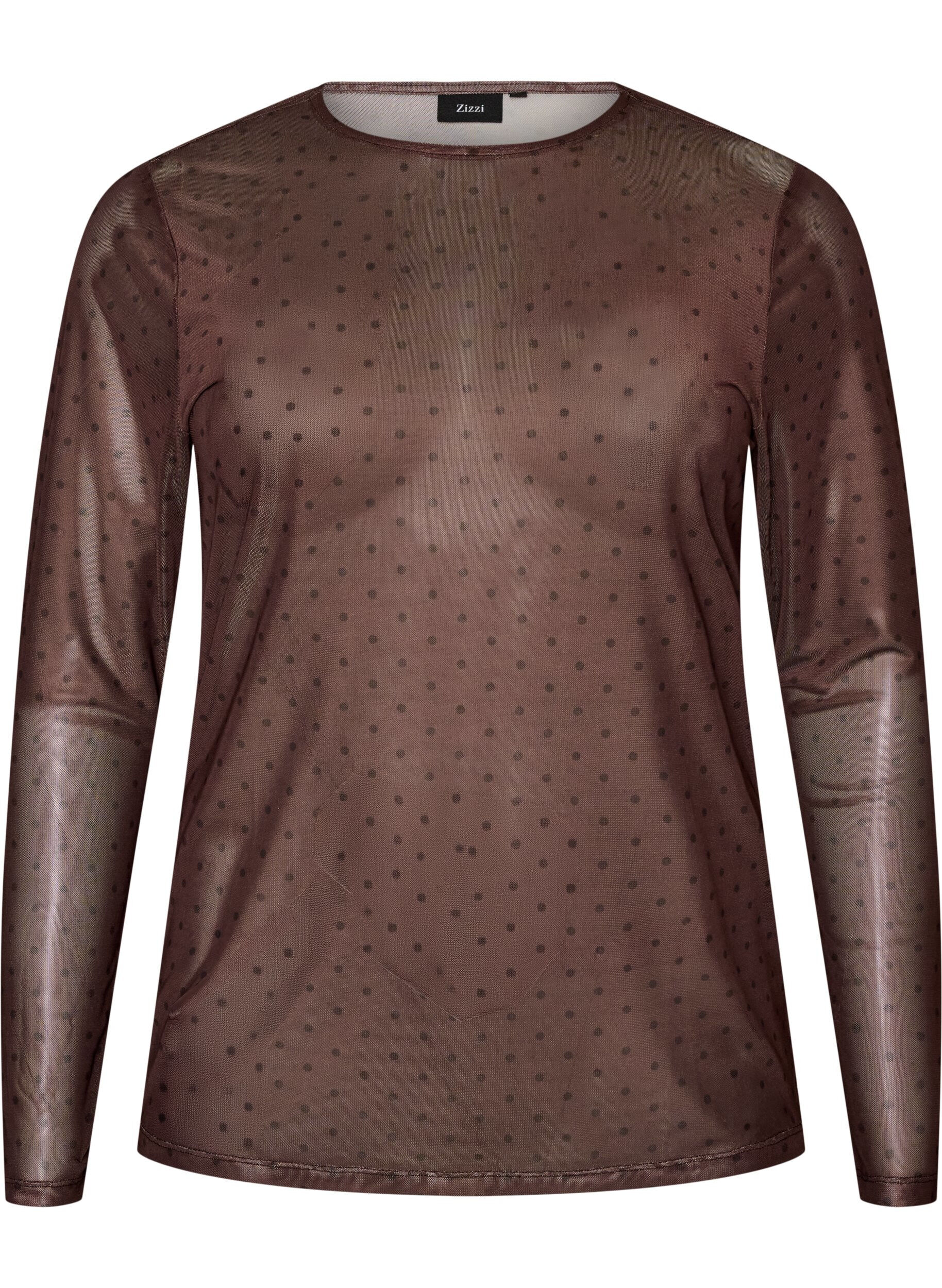 Bluse aus Mesh mit Print