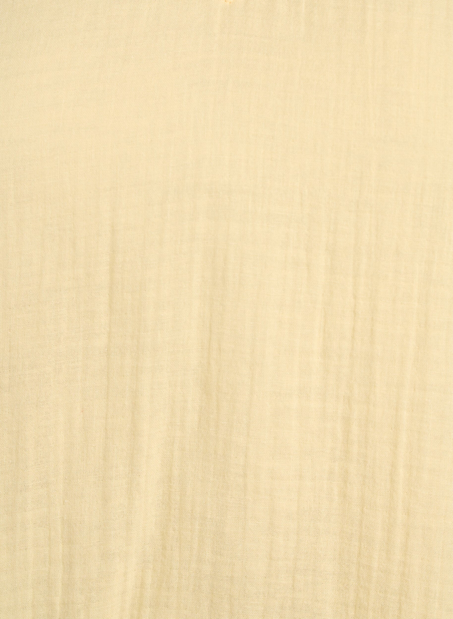 Zizzi&Auml;rmelloses Oberteil aus Baumwollmusselin mit R&uuml;schen, Gelb, Packshot image number 2