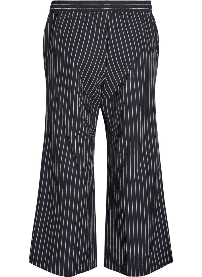 Lockere Hose mit hohem Bund und Taschen, Schwarz, Packshot image number 1