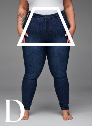Super Slim-Fit-Jeans mit hoher Taille, Dark Blue, Model image number 3